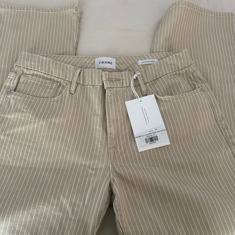 Frame le crop mini boot NWT in sand stripe - Picture 5 of 10